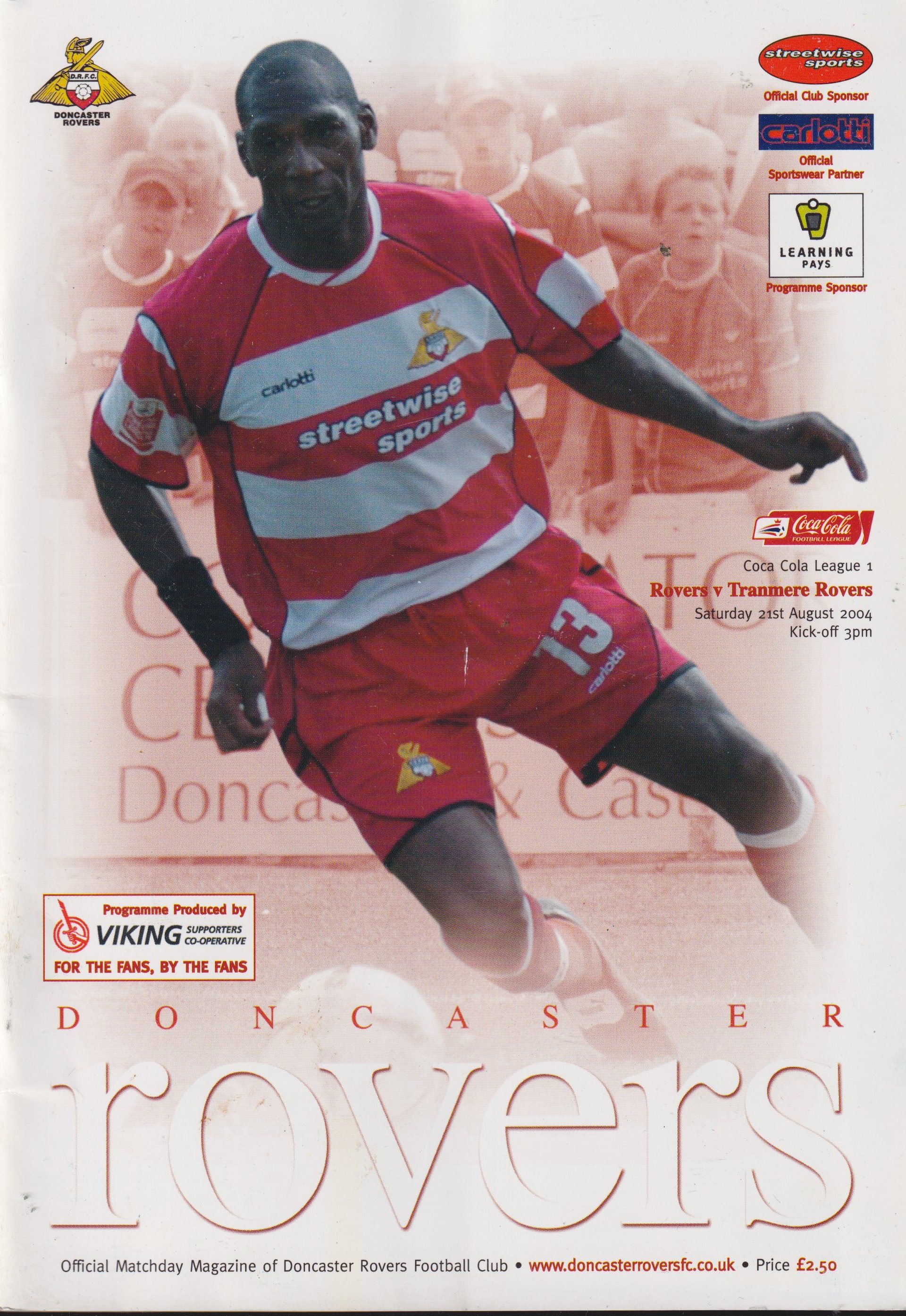 Doncaster Rovers v Tranmere Rovers match programme